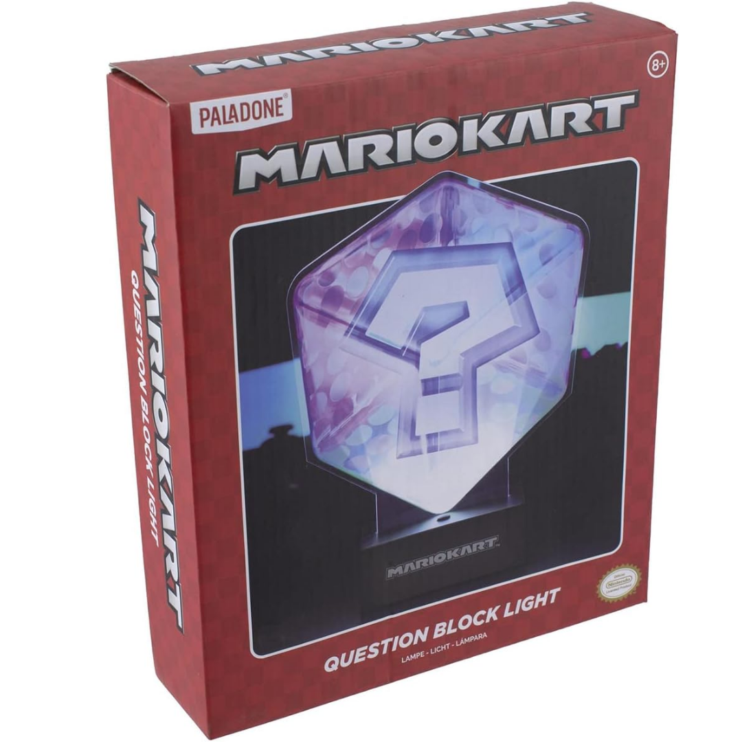 Paladone Mario Kart Acrylic Item Box Question Block Light