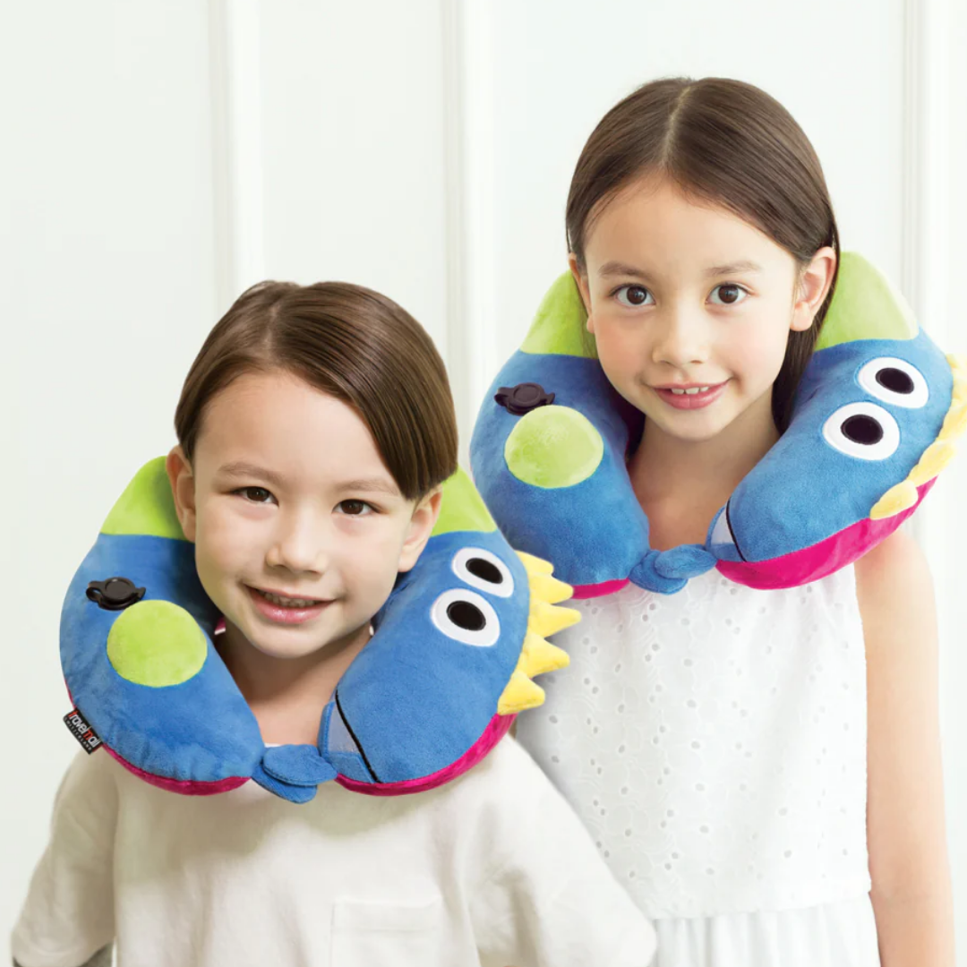 TRAVELMALL SWITZERLAND INFLATABLE NECK PILLOW, WITH PATENTED PUMP, KIDS EDITION