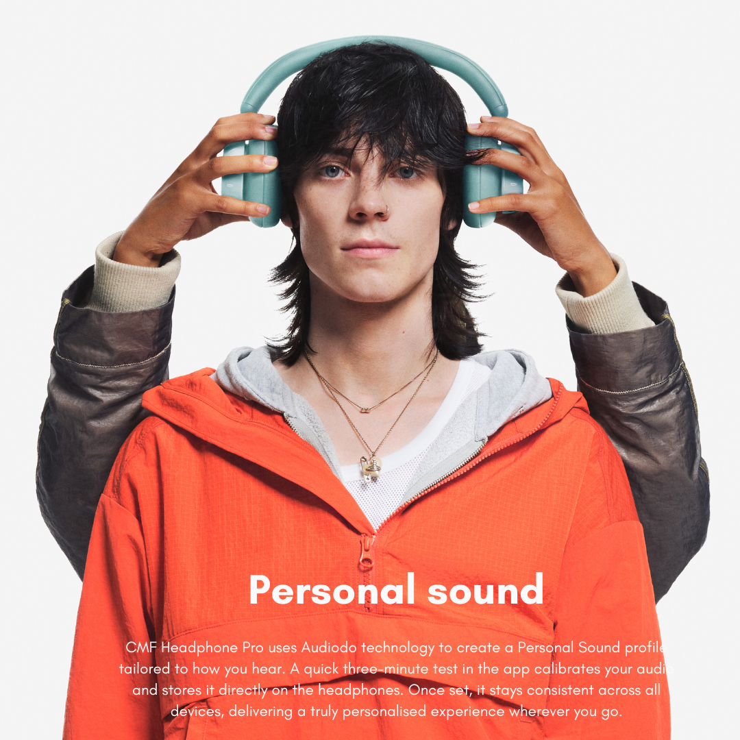 CMF Headphone Pro used by a person listening in a quiet environment