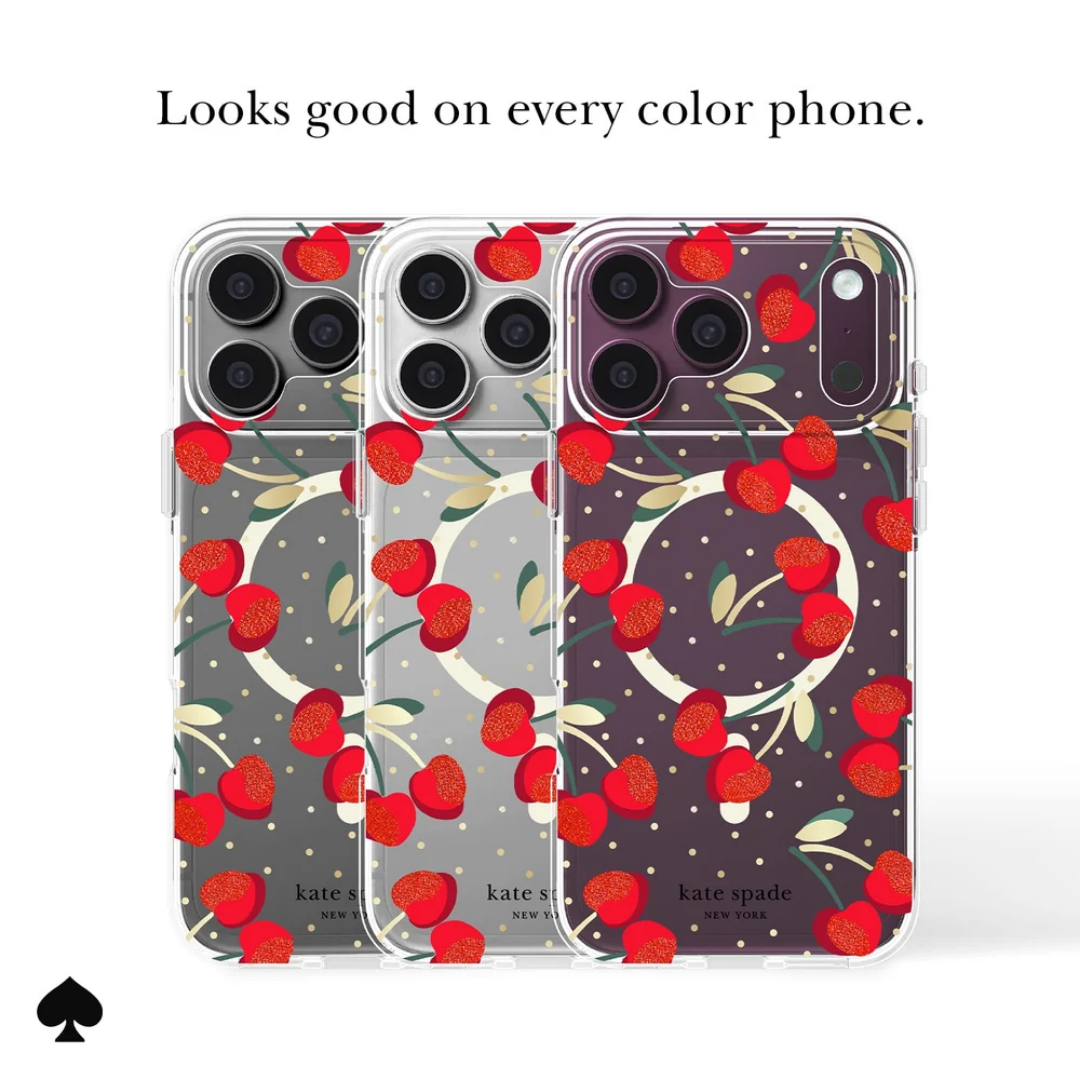 Official kate spade new york Cherry Dot MagSafe Phone Case (Compatible with iPhone 18 Pro Max & iPhone 18 Pro)