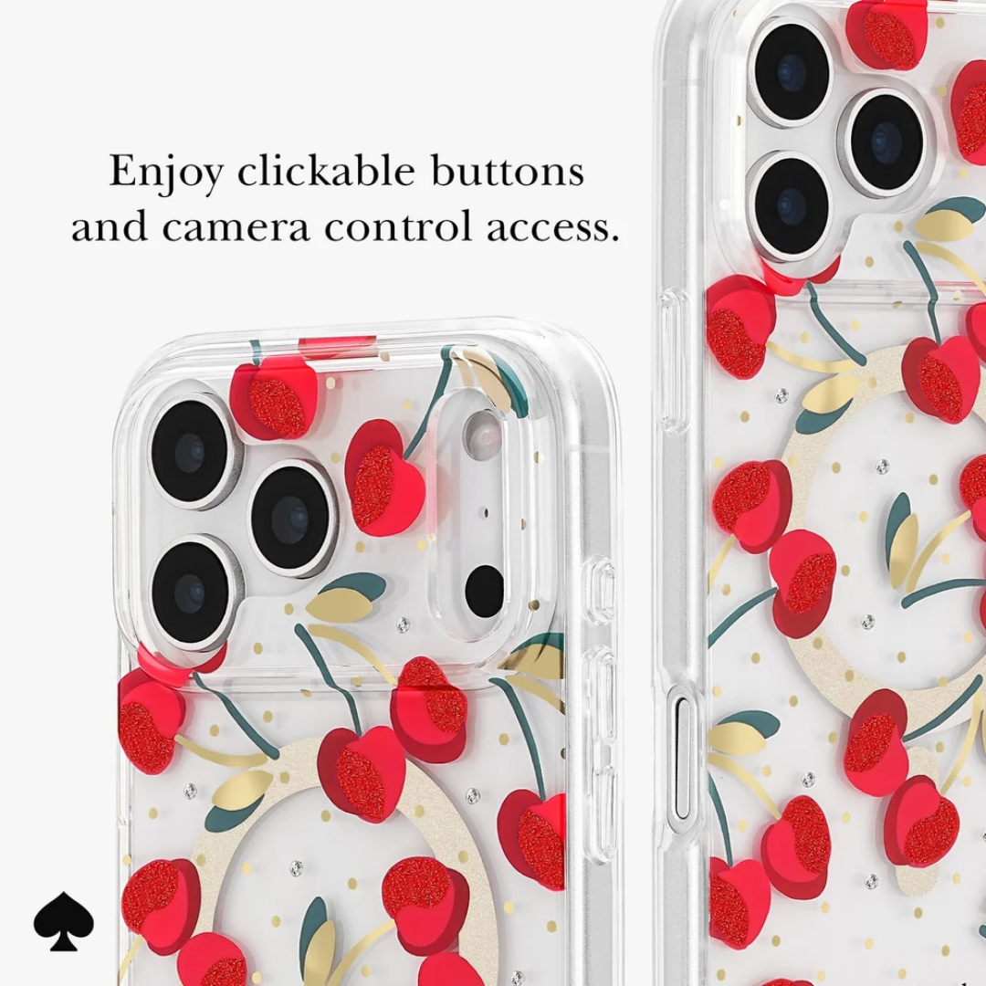 Official kate spade new york Cherry Dot MagSafe Phone Case (Compatible with iPhone 18 Pro Max & iPhone 18 Pro)