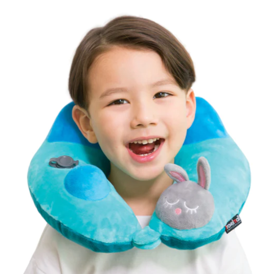 TRAVELMALL SWITZERLAND INFLATABLE NECK PILLOW, WITH PATENTED PUMP, KIDS EDITION