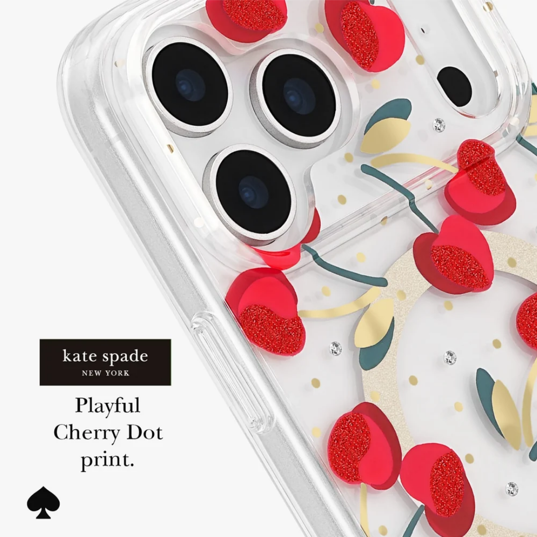 Official kate spade new york Cherry Dot MagSafe Phone Case (Compatible with iPhone 18 Pro Max & iPhone 18 Pro)
