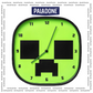 Paladone Minecraft Creeper Glow In The Dark Wall Clock