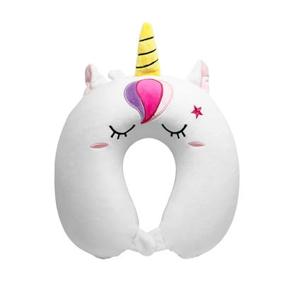 Travelmall 3D Animal Memory Foam Neck Pillow with Magnetic Clasp & Washable Cover