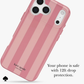 Official kate spade new york Stripe Rose Coral MagSafe Phone Case (Compatible with iPhone 18 Pro & iPhone 18 Pro Max)