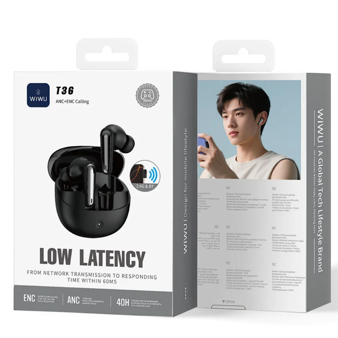 WiWU T36 Type-C charging port and 400 mAh case