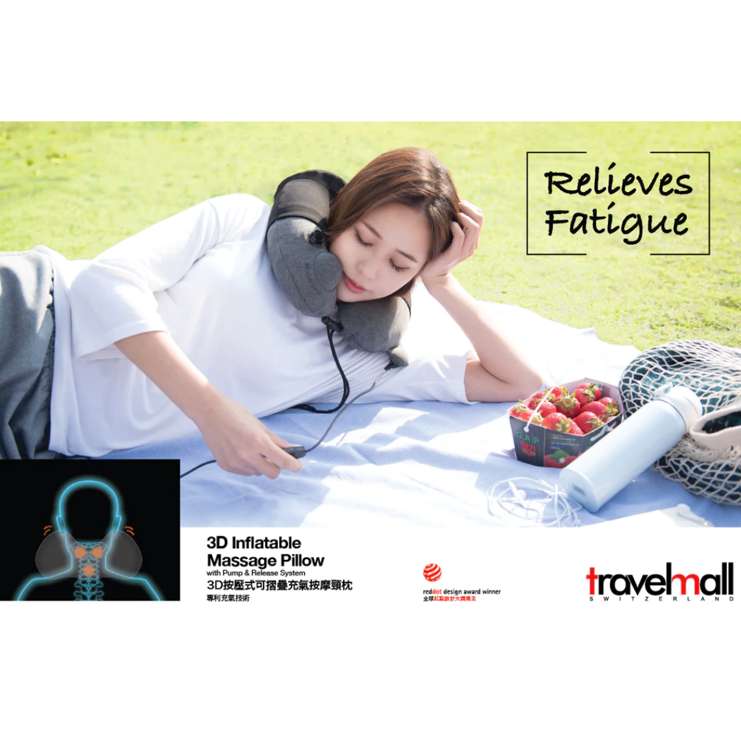 Travelmall 3D Inflatable Massage Neck Pillow