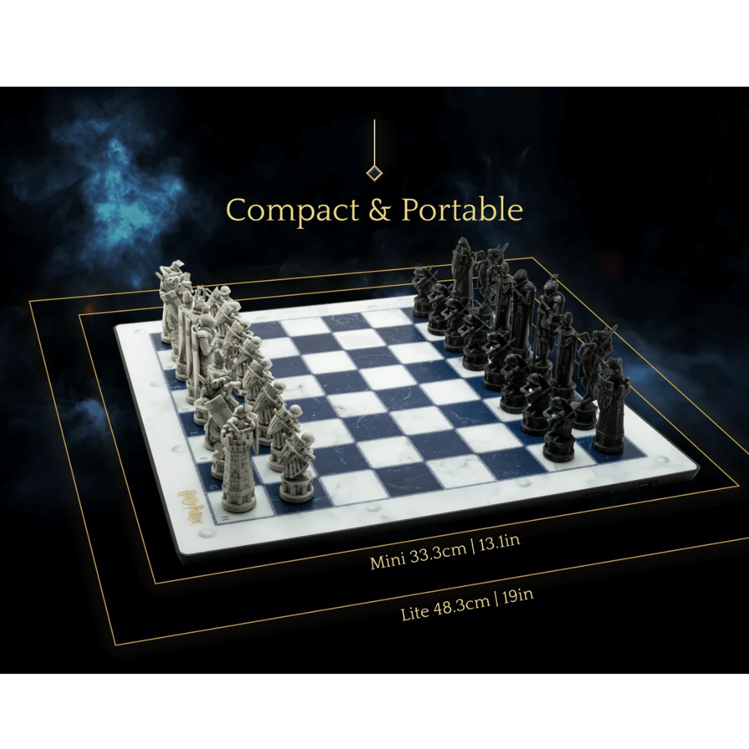 Official Harry Potter GoChess Wizard Mini Smart Electronic Chess Board | Film-Authentic Wizard's Chess Design | AI Light Coaching & 32 Difficulty Levels | Connects to Chess.com & Lichess - Shop Now!
