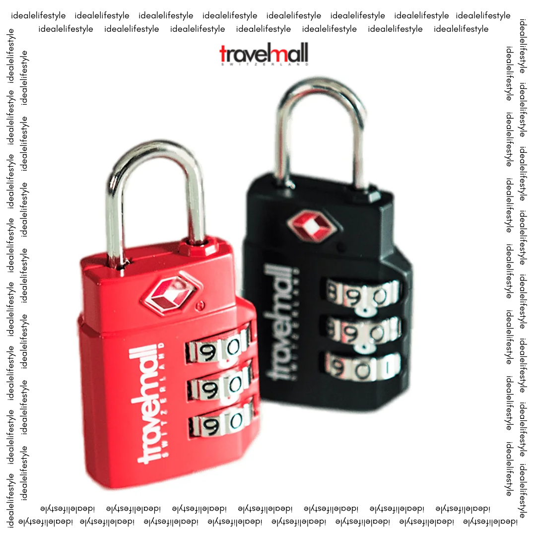 TRAVELMALL TSA 3-DIAL COMBINATION LOCK, BLACK EDITION