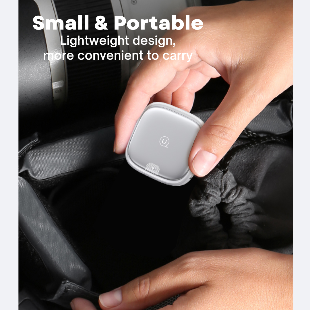 Portable USAMS U87 6-in-1 fast charging cable storage box ideal for travel and business trips