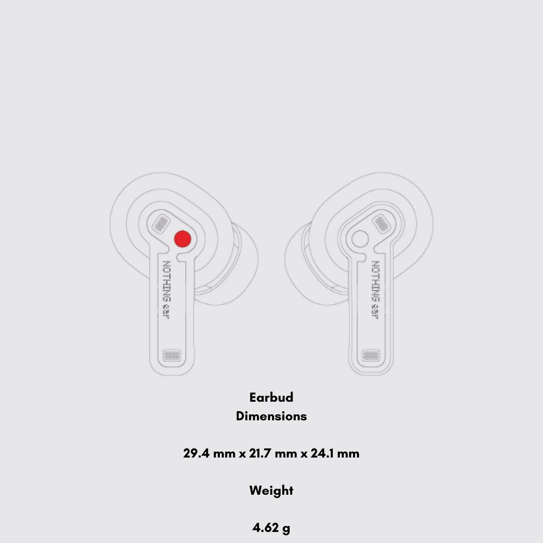 Nothing Ear 2 Wireless Earbuds Active Noise Cancellation to 40 db, Bluetooth 5.3 in Ear Headphones with Wireless Charging,36H Playtime IP54 Waterproof Earphones