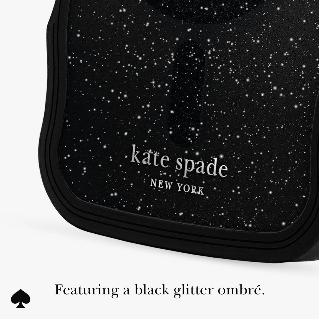 Kate Spade New York Wavy Nightfall MagSafe iPhone 17 Case – Glitter Ombré, 12ft Drop, MagSafe Compatible