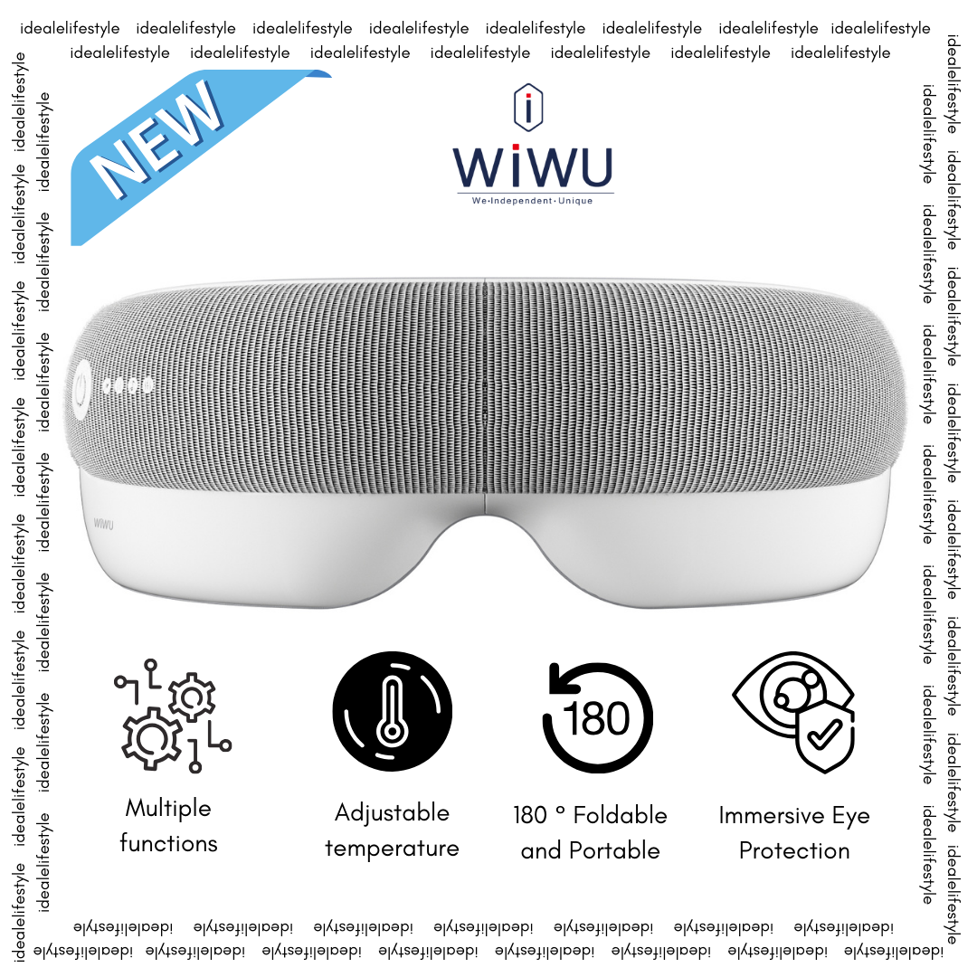 WiWU Wi-YD001 Intelligent Eye Massager with Heat, Smart Eye Mask Massage for Migraines Relief, Relaxation