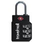 Travelmall Switzerland TSA Approved 3-Dial Combination Luggage Lock | Secure Zinc-Alloy Travel Padlock with Red Security Indicator