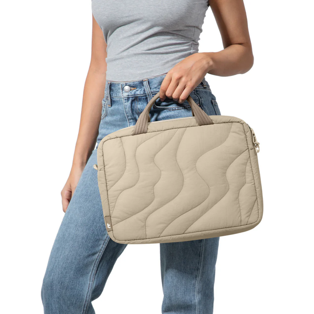 TOMTOC Terra A28 Puffy Laptop Sleeve Bag 13 14 16 Inch Lightweight Protective Carrying Case Soft Padded Waterproof Laptop Bag Travel Work