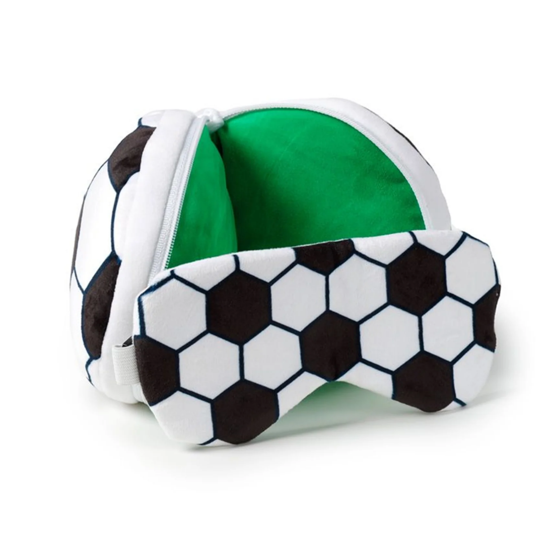 Open 3D Football Travel Pillow for Neck and Lumbar Support – Ergonomic and Soft