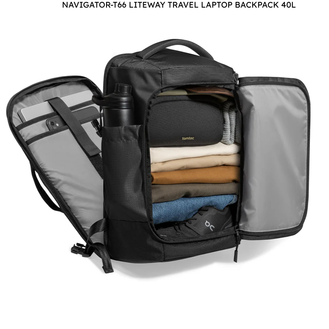 TOMTOC Navigator T66 Liteway Travel Backpack 40L /28L Flight Approved Waterproof Suitcase Backpack 17.3 16 Inch Laptop Bag