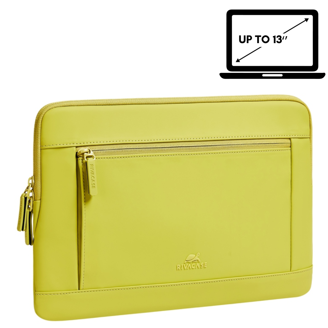 RIVACase Eden 7802 Eco-Friendly Laptop Sleeve (11.6"–13") | Sustainable RPET PU & Plush Corner Protection