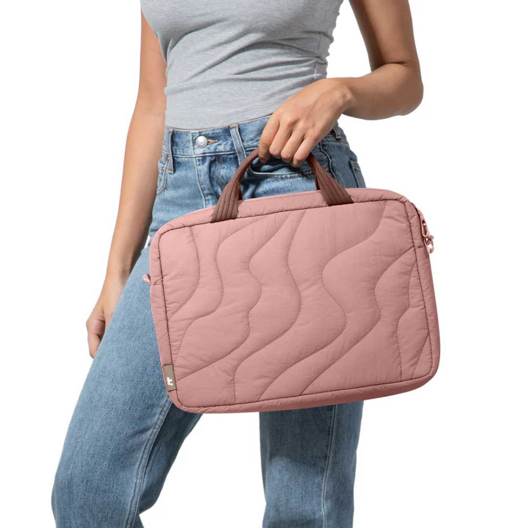 TOMTOC Terra A28 Puffy Laptop Sleeve Bag 13 14 16 Inch Lightweight Protective Carrying Case Soft Padded Waterproof Laptop Bag Travel Work