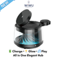 WiWU Flow 5-in-1 Wireless Charger with Bluetooth Speaker and RGB Light (Wi-W039)