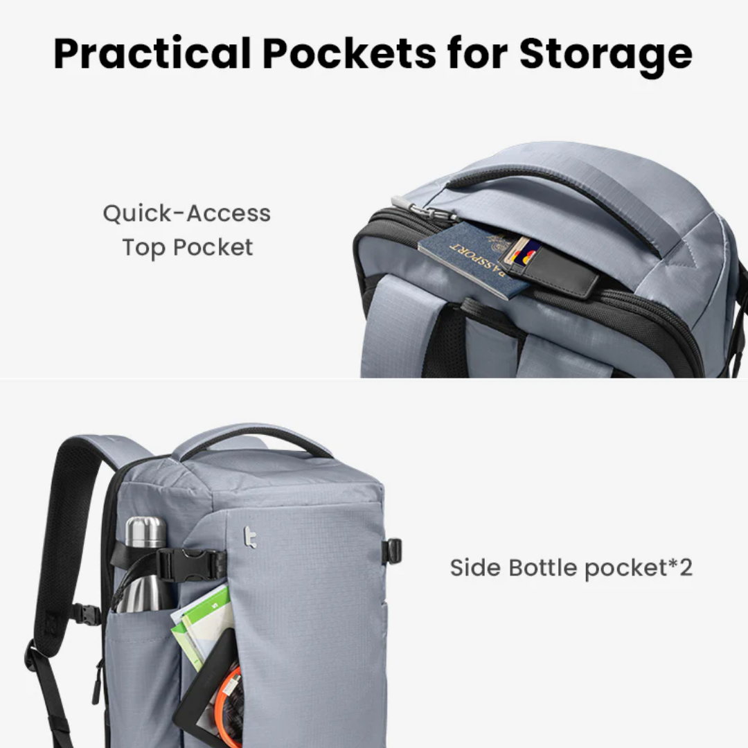 TOMTOC Navigator T66 Liteway Travel Backpack 40L /28L Flight Approved Waterproof Suitcase Backpack 17.3 16 Inch Laptop Bag