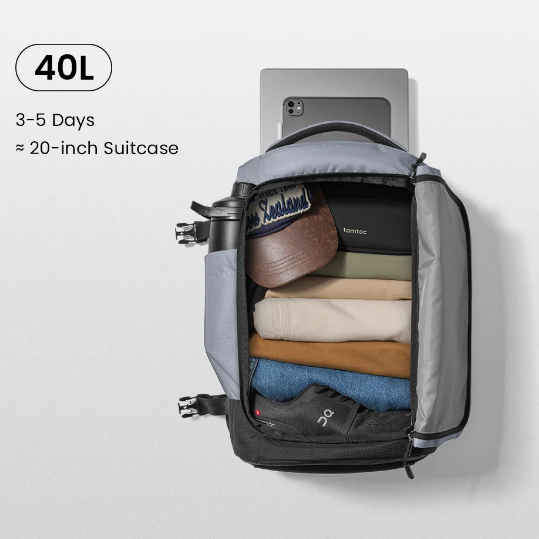 TOMTOC Navigator T66 Liteway Travel Backpack 40L /28L Flight Approved Waterproof Suitcase Backpack 17.3 16 Inch Laptop Bag