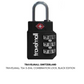 TRAVELMALL TSA 3-DIAL COMBINATION LOCK, BLACK EDITION