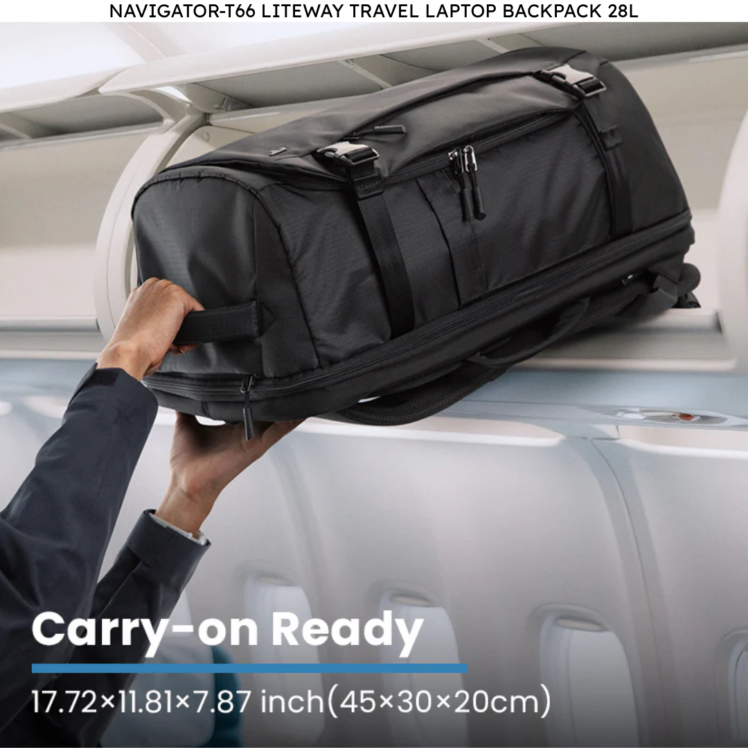 TOMTOC Navigator T66 Liteway Travel Backpack 40L /28L Flight Approved Waterproof Suitcase Backpack 17.3 16 Inch Laptop Bag