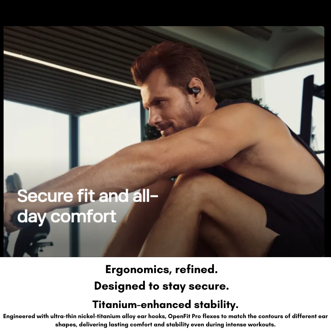 Shokz OpenFit Pro Open-Ear True Wireless Earbuds | Shokz SuperBoost™ & DirectPitch™ Tech | Dolby Atmos Optimized | IP55 Sweatproof | 50-Hour Battery Life | Noise Reduction | USB-C & Wireless Charging