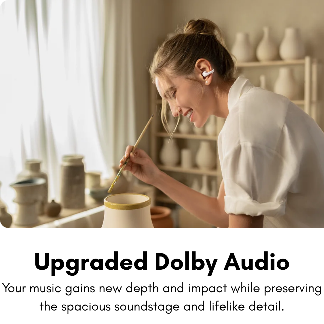 SHOKZ OpenDots 2 Open Ear Wireless Earbuds Bluetooth Dolby Audio Bass IP57 Sport Headphones Noise Canceling Earphone