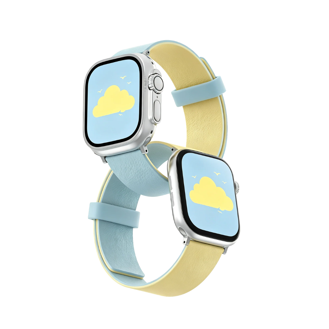 WiWU MAG DUO Magnetic Watch Band Reversible Dual Color Silicone Strap Compatible 38 40 41 42 44 45 46 49mm Ultra Wi-WB303