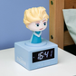 17cm tall Elsa digital clock for kids' bedroom decor.