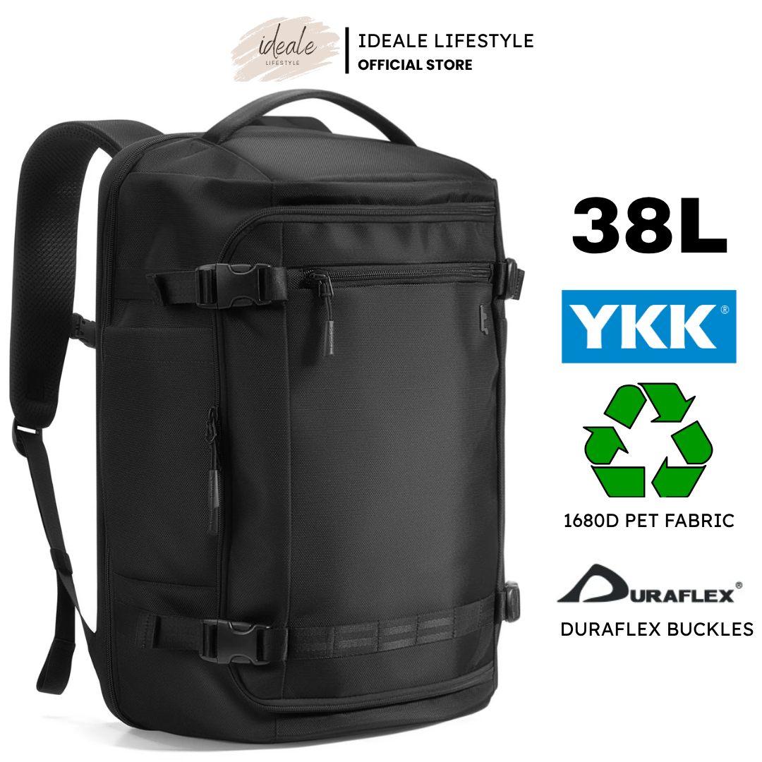 TOMTOC Navigator T67 Travel Backpack 38L Flight Approved Flight Suitcase Backpack Water Resistant 17.3 Inch Laptop Bag