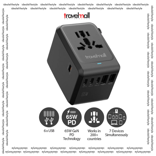 Travelmall GaN 65W PD High Performance Worldwide Travel Adaptor