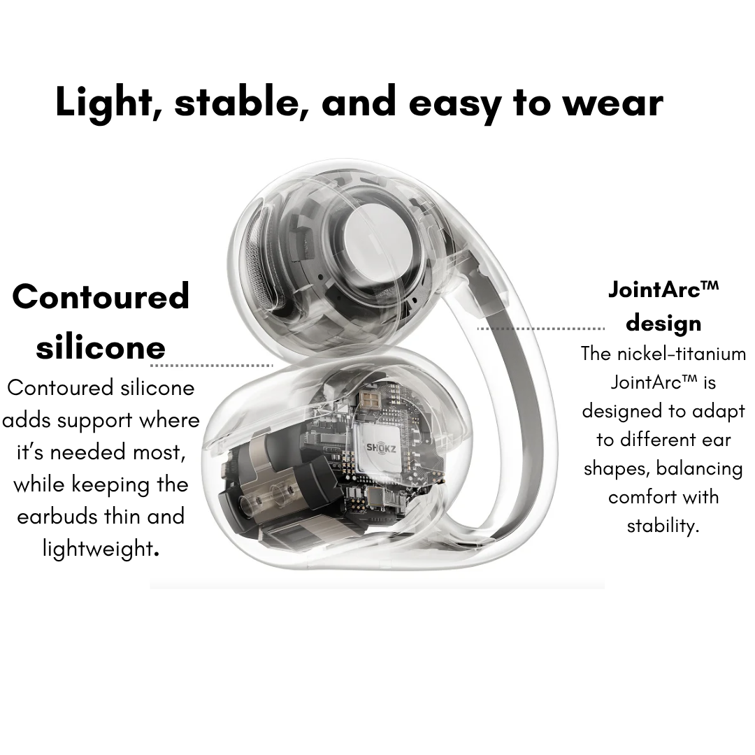 SHOKZ OpenDots 2 Open Ear Wireless Earbuds Bluetooth Dolby Audio Bass IP57 Sport Headphones Noise Canceling Earphone