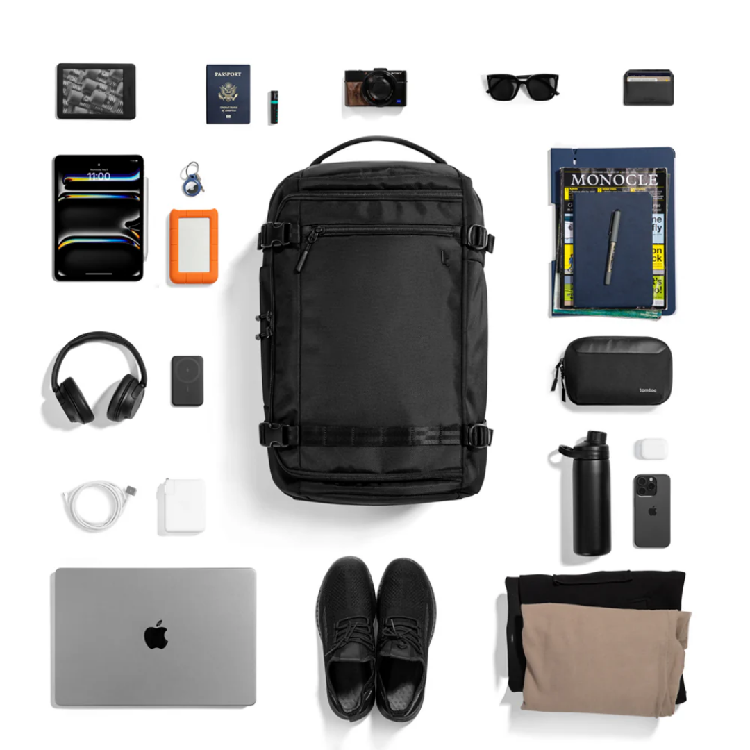TOMTOC Navigator T67 Travel Backpack 38L Flight Approved Flight Suitcase Backpack Water Resistant 17.3 Inch Laptop Bag