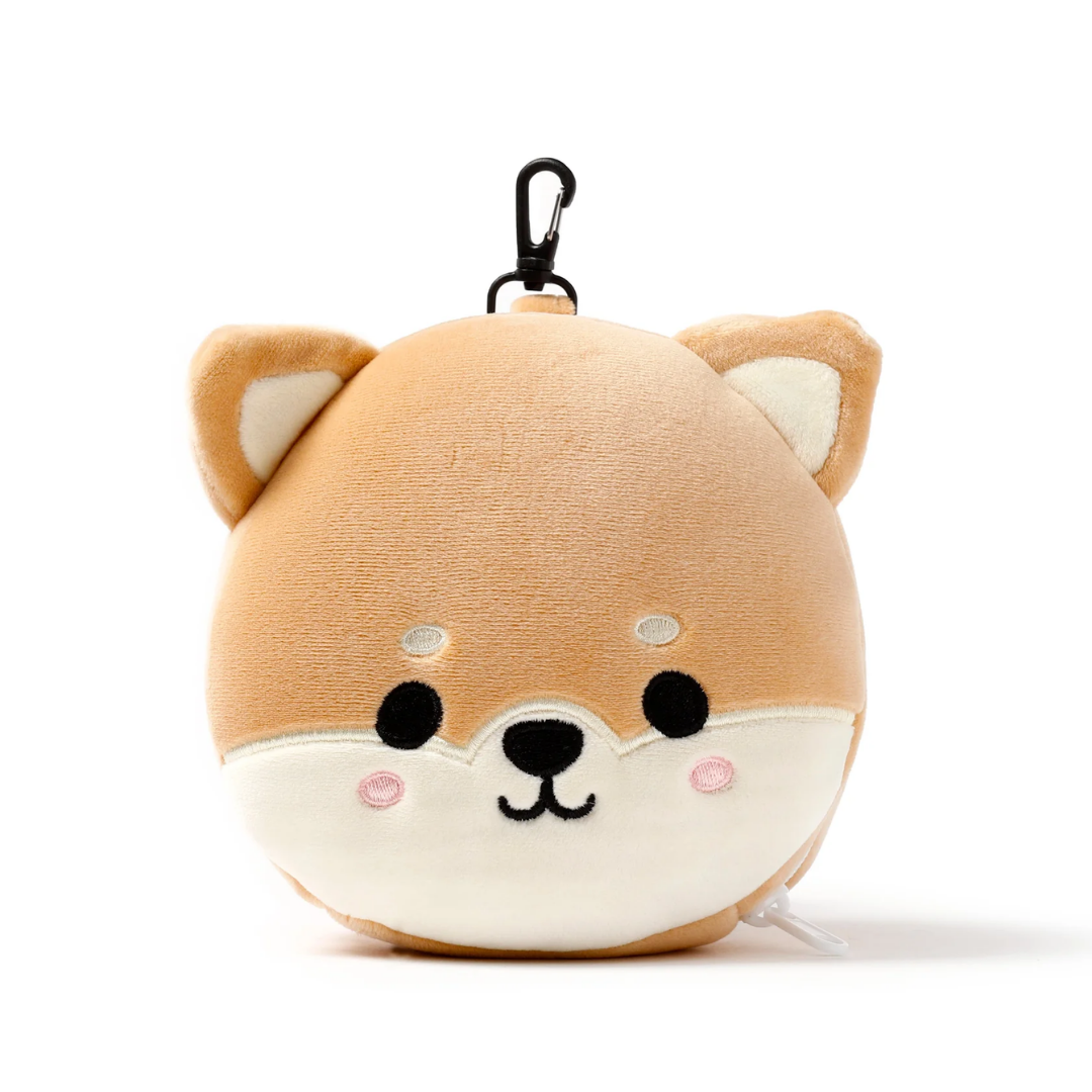 Compact Folded Shiba Inu Travel Pillow – Lightweight and Easy to Carry