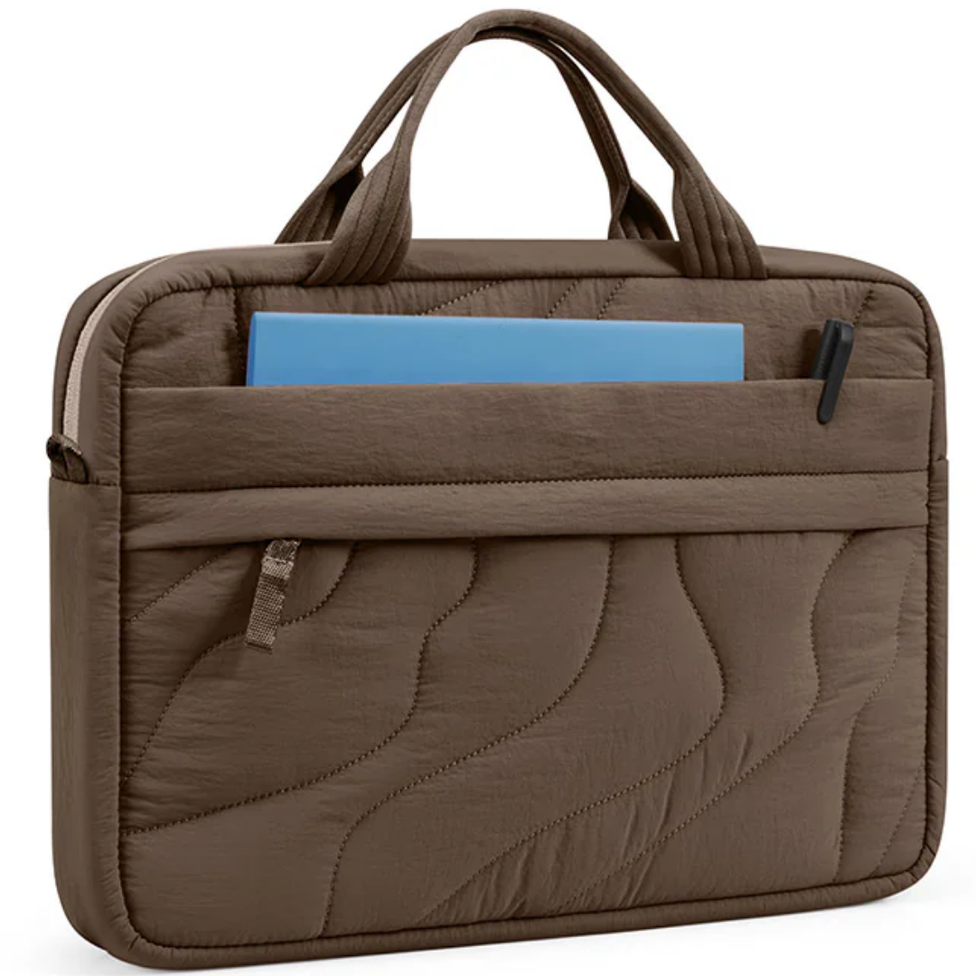 TOMTOC Terra A28 Puffy Laptop Sleeve Bag 13 14 16 Inch Lightweight Protective Carrying Case Soft Padded Waterproof Laptop Bag Travel Work