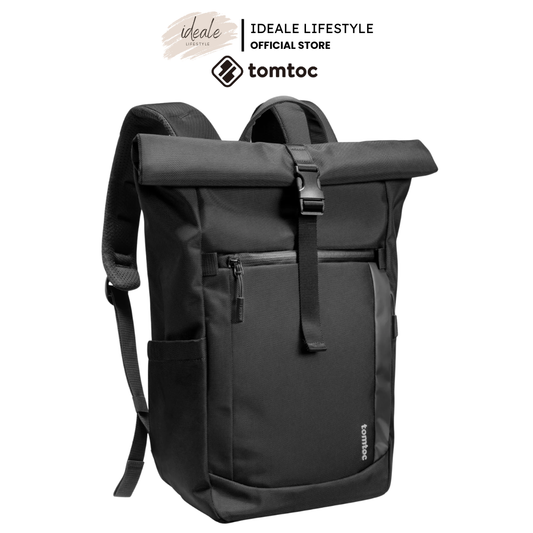 TOMTOC Navigator T61 Rolltop Backpack L Waterproof 25L 30L Expandable Travel Laptop Bag 17.3 Inch Big Capacity Men Women