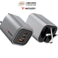 Verbatim GCF65 65W GaN Charger | 3-Port USB-C PD 3.0 & USB-A QC 3.0 | Ultra-Compact Foldable UK Plug | PPS Super Fast Charging for Laptops, Tablets & Smartphones - Buy Now!