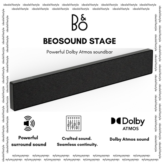 B&O BEOSOUND STAGE Powerful Dolby Atmos Soundbar Silver