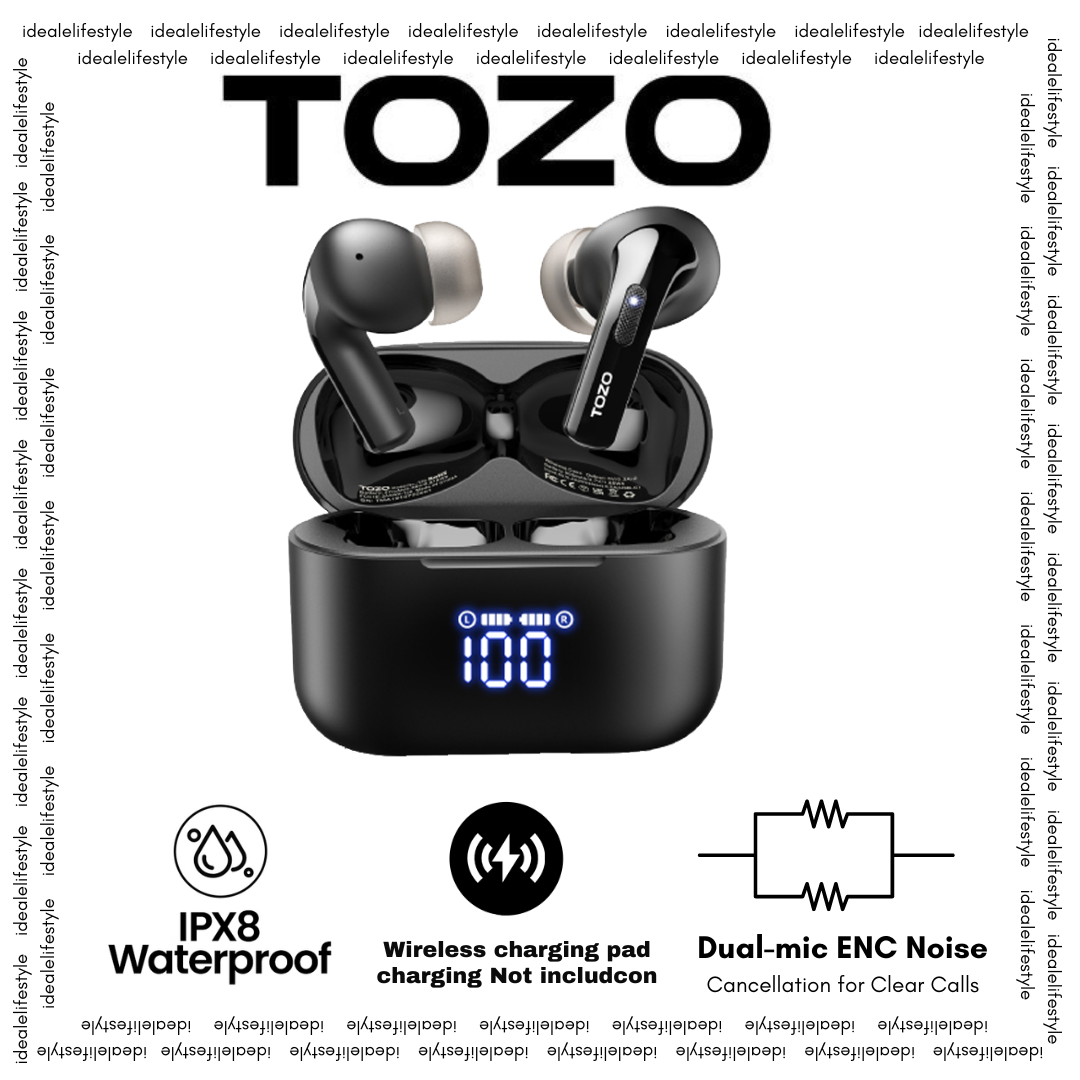 TOZO Tonal Pods  Bluetooth Earbuds Independently Invented Dual Mic Call Noise Cancelling