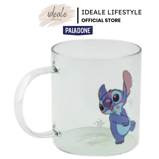 Official Disney Stitch Glass Mug | 300ml Premium Clear Coffee & Tea Cup | Colorful Experiment 626 Graphics | Paladone Licensed Disney Lilo & Stitch Collectible Gift - Shop Now!