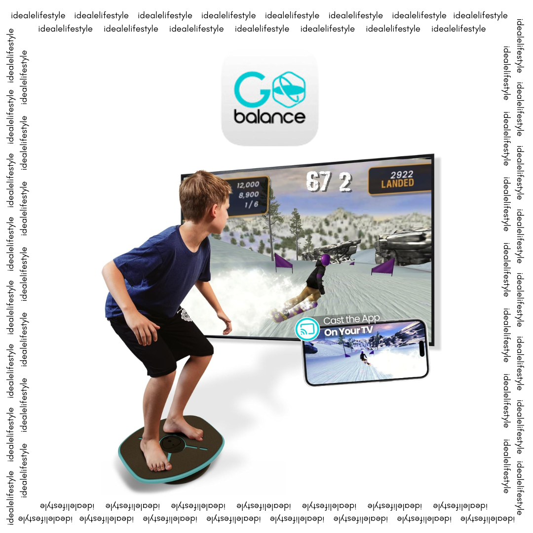 GoBalance Sports Board - App-Enabled Balance Board. Smart Bluetooth Sensor, 12 FREE Interactive Games - Fun, Balance Training and Home Gym Workout! Boost Coordination & Strength for Teens and Adults