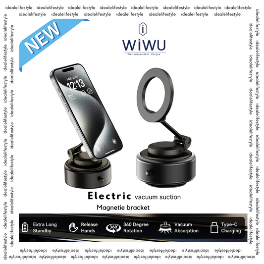 WiWU Octopus Wi-CH056 360°Rotating Electric Vacuum Suction Magnetic Phone Holder