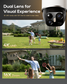 Dreame NAVO Elite 1 OutCam 4K Dual Lens Outdoor Security Camera IPX7 Waterproof Solar Powered AI Human Tracking WiFi Camera Night Vision
