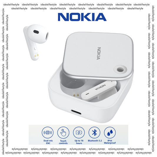 Nokia E3106 Wireless Bluetooth Earbuds, Earphones in Ear with Dual ENC Noise Cancelling Mic, Touch Control, Have Earbuds Deep Bass Stereo Sound, 16H Playtime Wireless Headphones