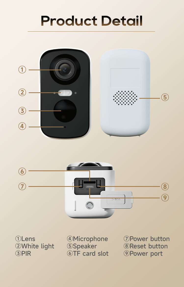 Dreame NAVO Care SE 1 OutCam Outdoor Security Camera Built-in Solar Panel HD WiFi AI Motion Detection Night Vision Two-Way Audio Weather Resistant