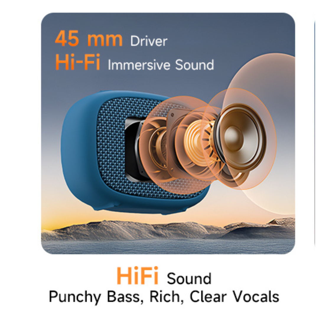 WiWU GO Fun IPX6 waterproof Bluetooth speaker by pool
